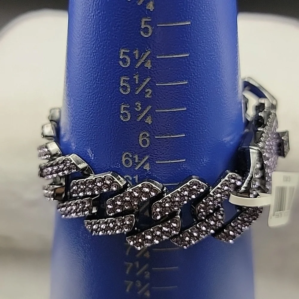 Invicta Elements XL Mens Purple Drip Chain Bling Cuban Link  6.75